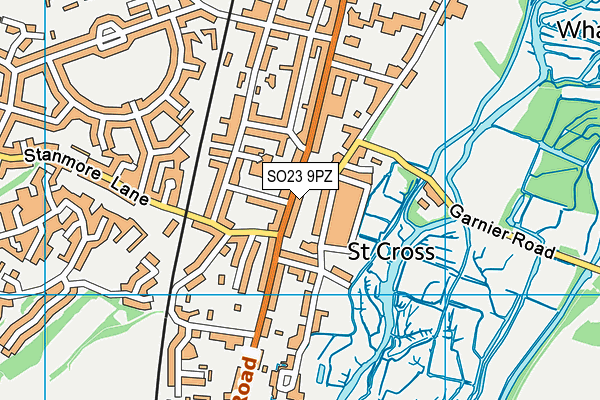 SO23 9PZ map - OS VectorMap District (Ordnance Survey)