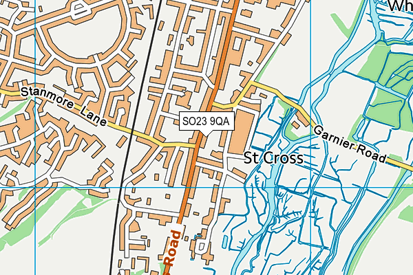 SO23 9QA map - OS VectorMap District (Ordnance Survey)