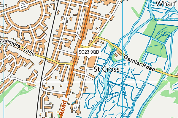 SO23 9QD map - OS VectorMap District (Ordnance Survey)