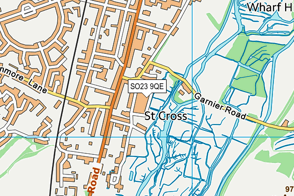 SO23 9QE map - OS VectorMap District (Ordnance Survey)