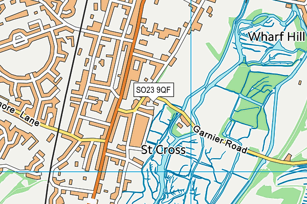 SO23 9QF map - OS VectorMap District (Ordnance Survey)