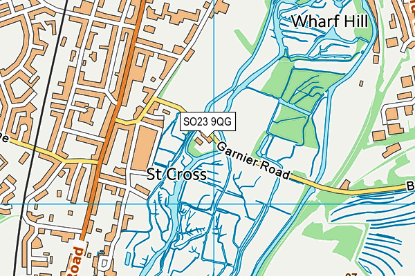 SO23 9QG map - OS VectorMap District (Ordnance Survey)