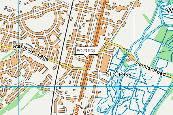 SO23 9QU map - OS VectorMap District (Ordnance Survey)