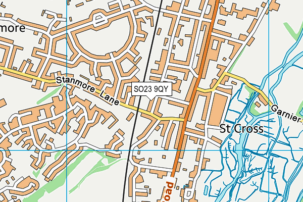 SO23 9QY map - OS VectorMap District (Ordnance Survey)