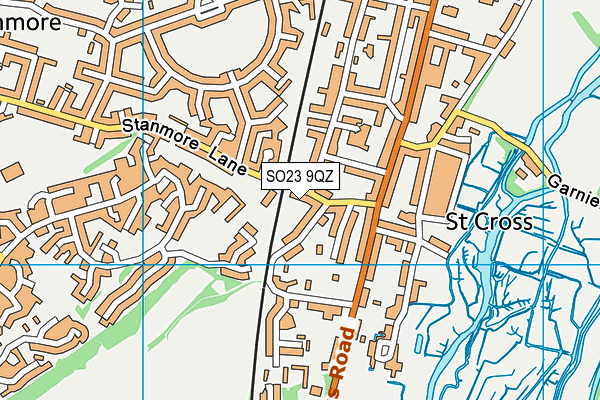 SO23 9QZ map - OS VectorMap District (Ordnance Survey)