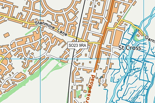 SO23 9RA map - OS VectorMap District (Ordnance Survey)