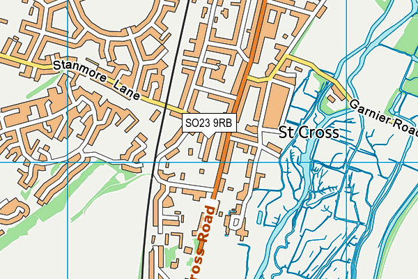 SO23 9RB map - OS VectorMap District (Ordnance Survey)