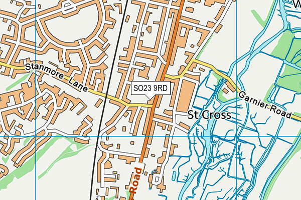 SO23 9RD map - OS VectorMap District (Ordnance Survey)