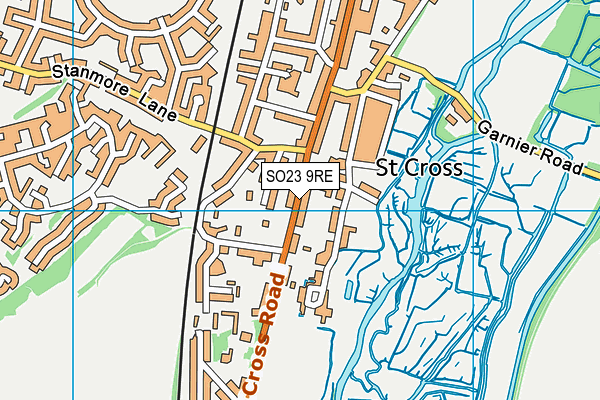 SO23 9RE map - OS VectorMap District (Ordnance Survey)