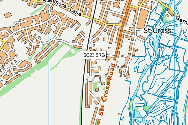 SO23 9RG map - OS VectorMap District (Ordnance Survey)