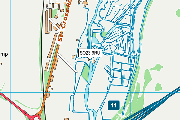 SO23 9RU map - OS VectorMap District (Ordnance Survey)