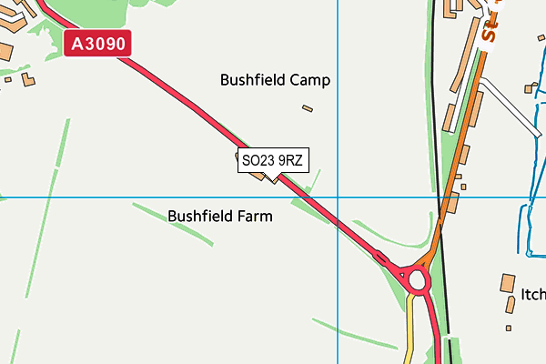 SO23 9RZ map - OS VectorMap District (Ordnance Survey)