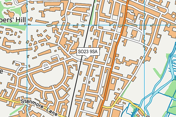 SO23 9SA map - OS VectorMap District (Ordnance Survey)