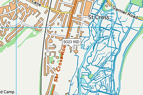 SO23 9SD map - OS VectorMap District (Ordnance Survey)