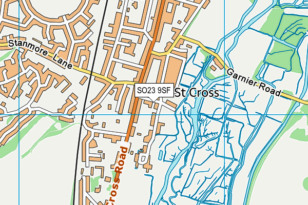 SO23 9SF map - OS VectorMap District (Ordnance Survey)