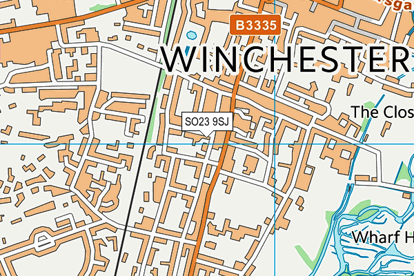 SO23 9SJ map - OS VectorMap District (Ordnance Survey)