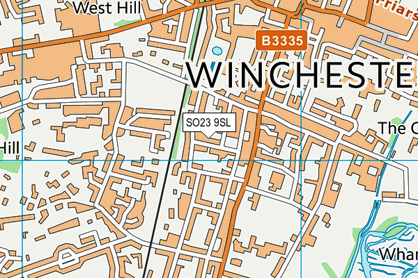SO23 9SL map - OS VectorMap District (Ordnance Survey)