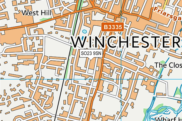 SO23 9SN map - OS VectorMap District (Ordnance Survey)