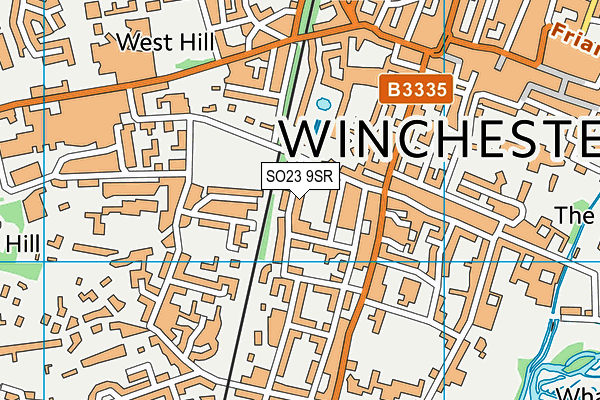 SO23 9SR map - OS VectorMap District (Ordnance Survey)