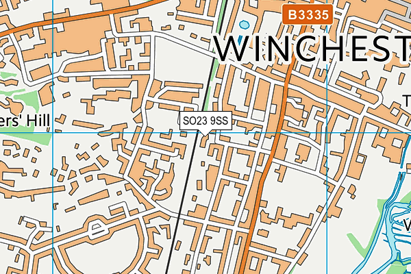 SO23 9SS map - OS VectorMap District (Ordnance Survey)