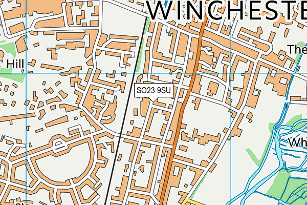 SO23 9SU map - OS VectorMap District (Ordnance Survey)