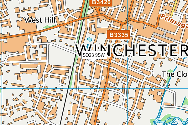 SO23 9SW map - OS VectorMap District (Ordnance Survey)