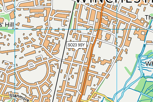 SO23 9SY map - OS VectorMap District (Ordnance Survey)
