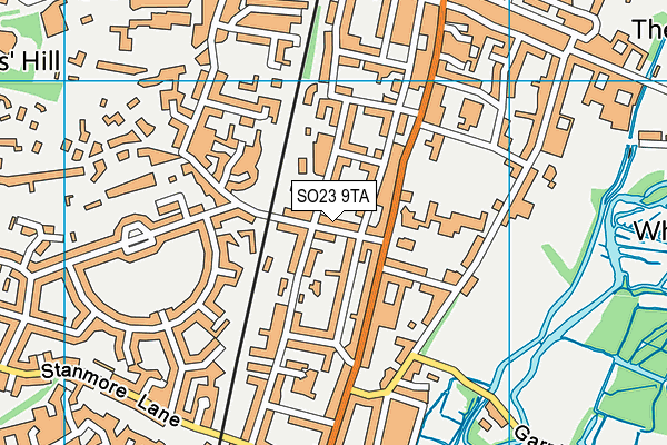 SO23 9TA map - OS VectorMap District (Ordnance Survey)
