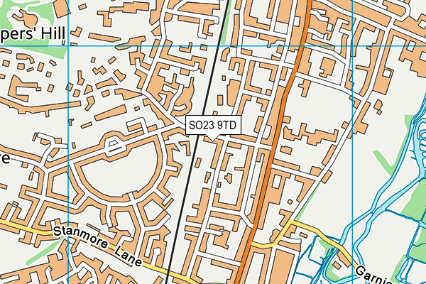 SO23 9TD map - OS VectorMap District (Ordnance Survey)