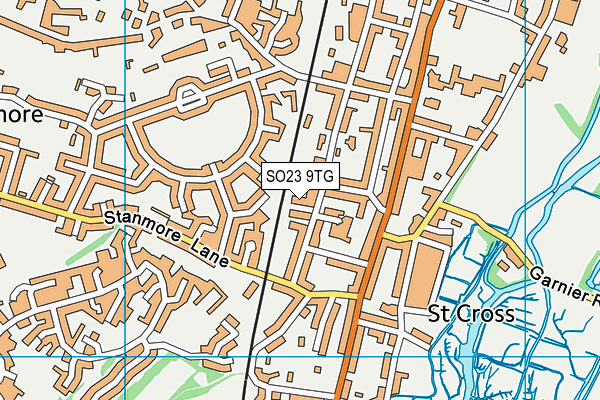 SO23 9TG map - OS VectorMap District (Ordnance Survey)