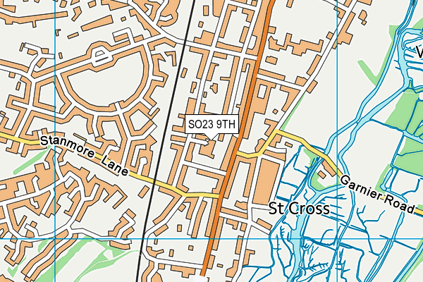 SO23 9TH map - OS VectorMap District (Ordnance Survey)