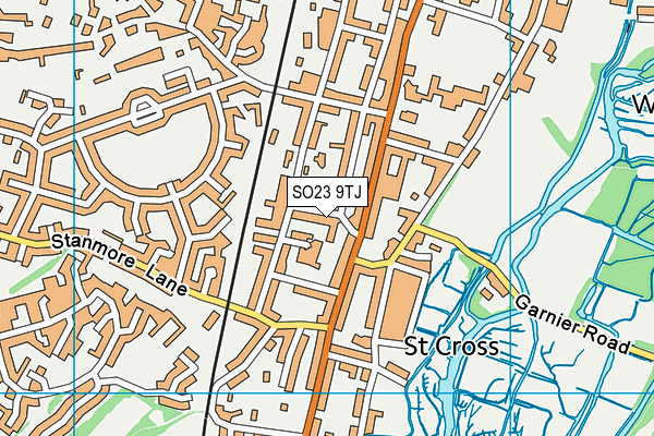 SO23 9TJ map - OS VectorMap District (Ordnance Survey)