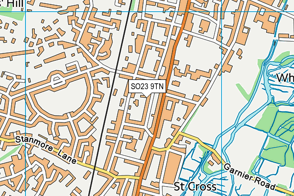 SO23 9TN map - OS VectorMap District (Ordnance Survey)