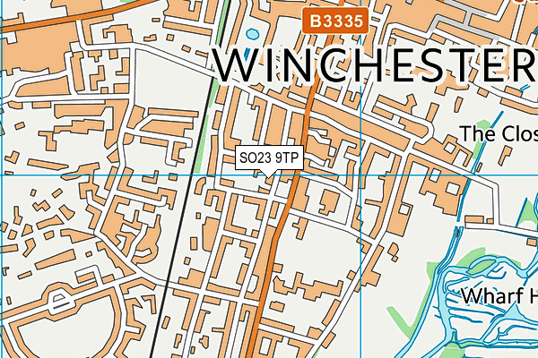 SO23 9TP map - OS VectorMap District (Ordnance Survey)