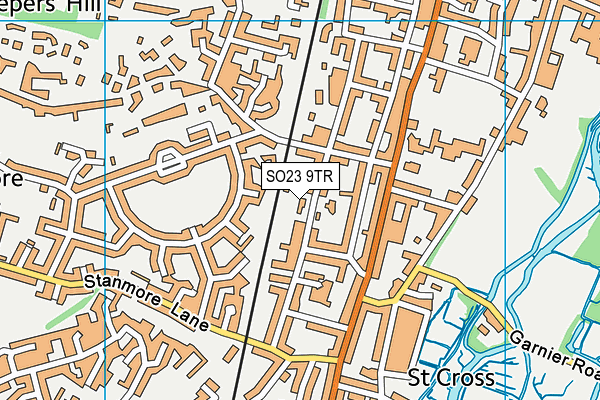 SO23 9TR map - OS VectorMap District (Ordnance Survey)