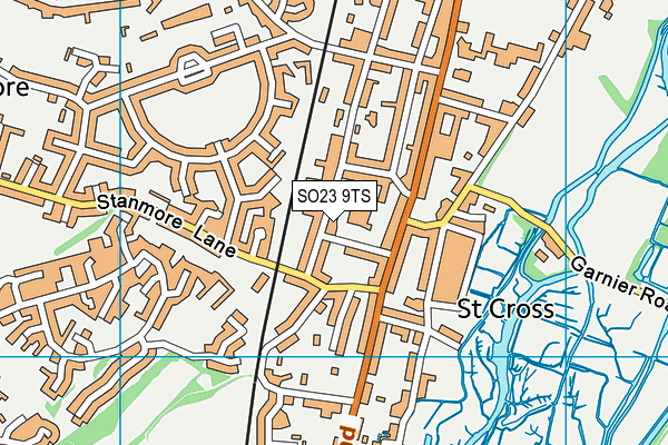 SO23 9TS map - OS VectorMap District (Ordnance Survey)