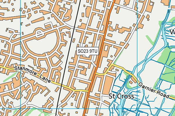 SO23 9TU map - OS VectorMap District (Ordnance Survey)