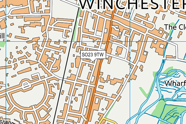 SO23 9TW map - OS VectorMap District (Ordnance Survey)