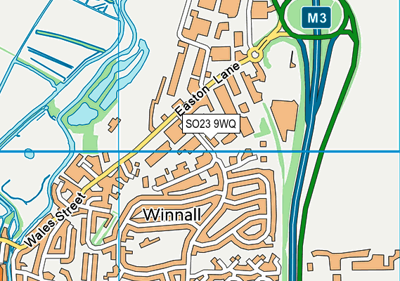 SO23 9WQ map - OS VectorMap District (Ordnance Survey)
