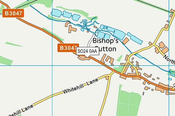 SO24 0AA map - OS VectorMap District (Ordnance Survey)