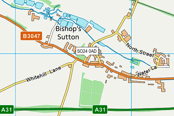 SO24 0AD map - OS VectorMap District (Ordnance Survey)