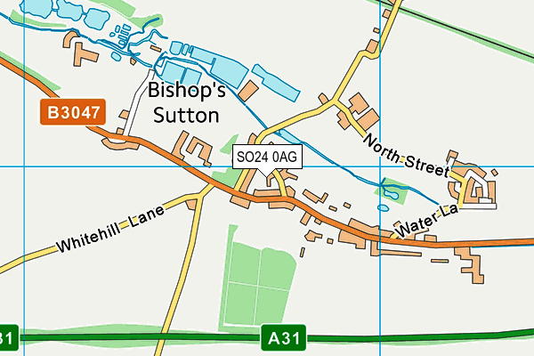 SO24 0AG map - OS VectorMap District (Ordnance Survey)