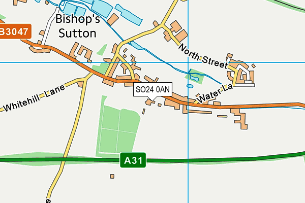 SO24 0AN map - OS VectorMap District (Ordnance Survey)