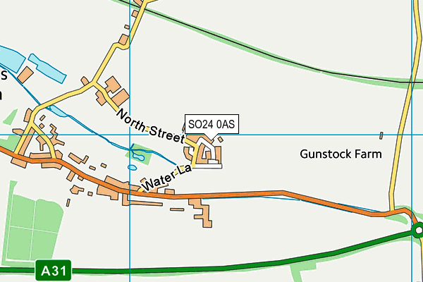 SO24 0AS map - OS VectorMap District (Ordnance Survey)