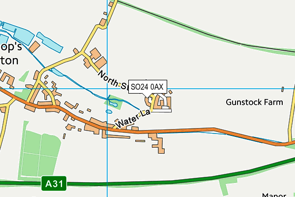 SO24 0AX map - OS VectorMap District (Ordnance Survey)