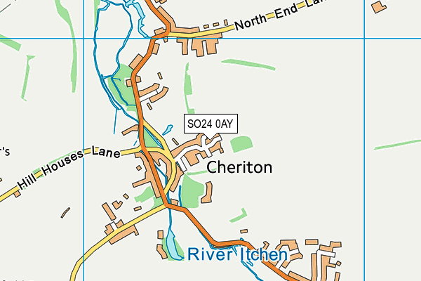 SO24 0AY map - OS VectorMap District (Ordnance Survey)