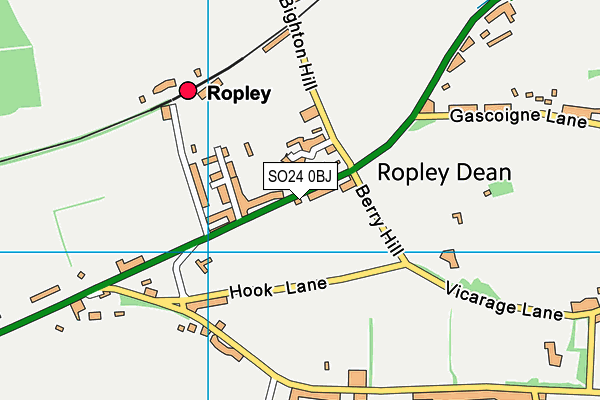 SO24 0BJ map - OS VectorMap District (Ordnance Survey)