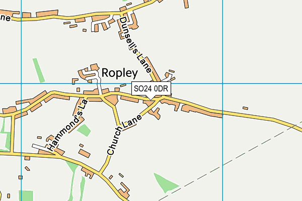 SO24 0DR map - OS VectorMap District (Ordnance Survey)