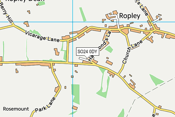 SO24 0DY map - OS VectorMap District (Ordnance Survey)