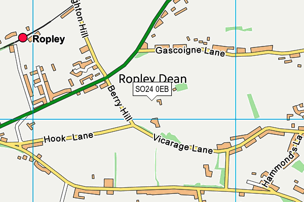 SO24 0EB map - OS VectorMap District (Ordnance Survey)